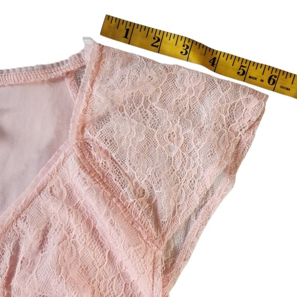 Pink Y2K Lace babydoll top Romantic coquette fairy boho size 21 XXXL plus size - Picture 6 of 8